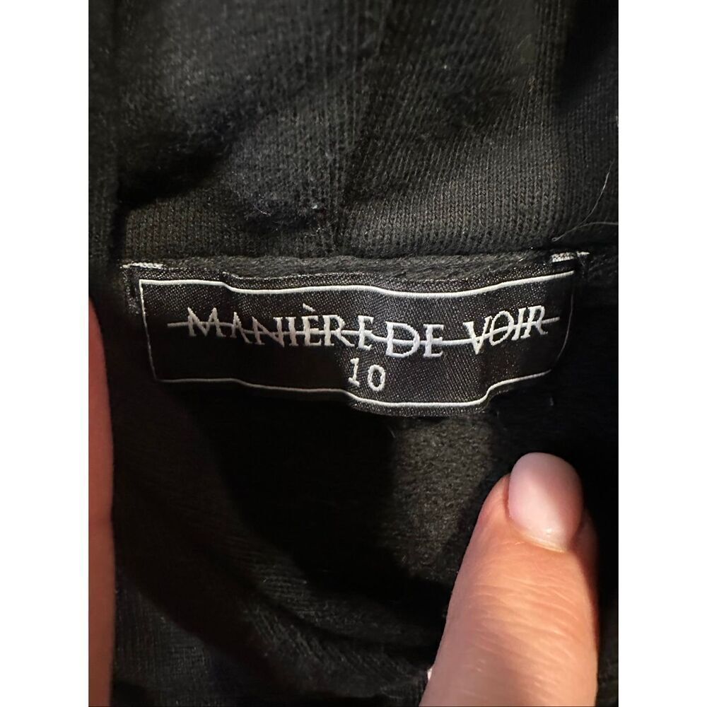 Maniere De Voir Pulp Fiction Hoodie Mia Wallace Graphic Black Sweatshirt Size 10 - Picture 3 of 7